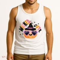 Wicked Cute Witch Halloween Pumpkin Tank Top thumb 3