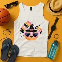 Wicked Cute Witch Halloween Pumpkin Tank Top thumb 4