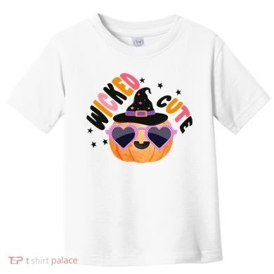 Wicked Cute Witch Halloween Pumpkin Toddler T-Shirt