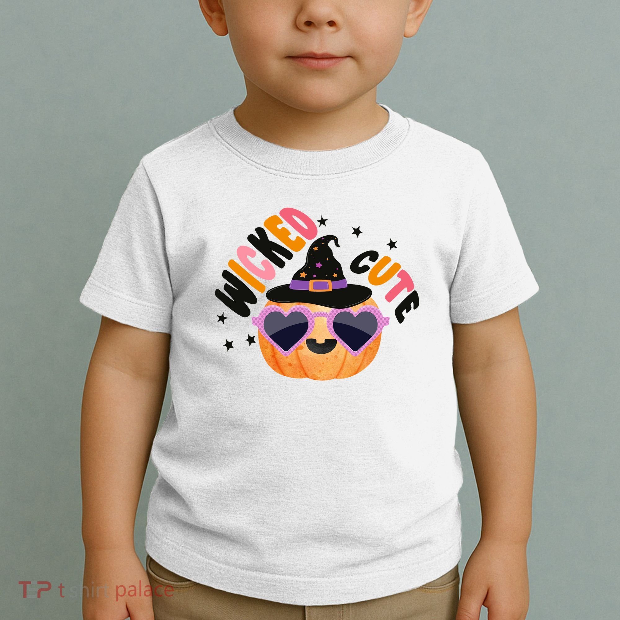 Wicked Cute Witch Halloween Pumpkin Toddler T-Shirt