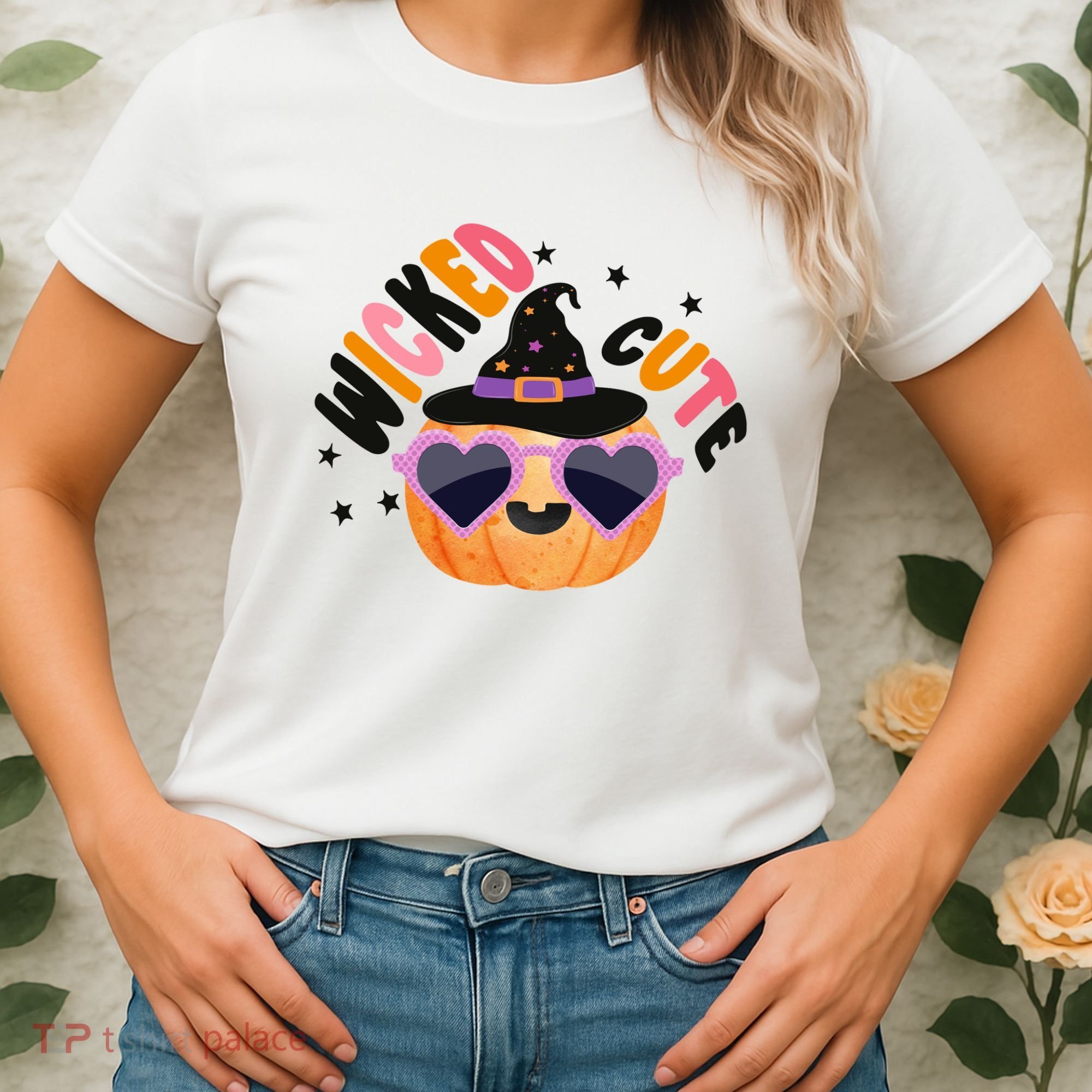 Wicked Cute Witch Halloween Pumpkin Women's T-Shirt