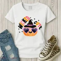 Wicked Cute Witch Halloween Pumpkin Women's T-Shirt thumb 3