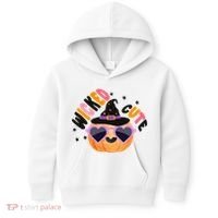 Wicked Cute Witch Halloween Pumpkin Kids Hoodie thumb 0