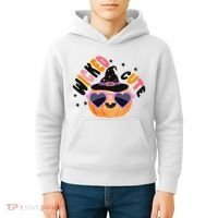 Wicked Cute Witch Halloween Pumpkin Kids Hoodie thumb 4