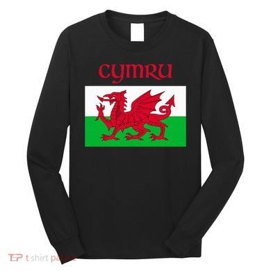 Wales Cymru Welsh Flag Long Sleeve Shirt