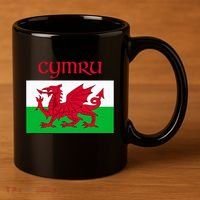 Wales Cymru Welsh Flag 11oz C Handle Ceramic Mug thumb 3
