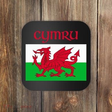 Wales Cymru Welsh Flag Coaster