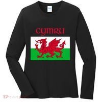 Wales Cymru Welsh Flag Women's Long Sleeve Shirt thumb 0