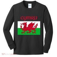 Wales Cymru Welsh Flag Kids Long Sleeve Shirt thumb 0