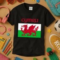 Wales Cymru Welsh Flag Kids T-Shirt thumb 3
