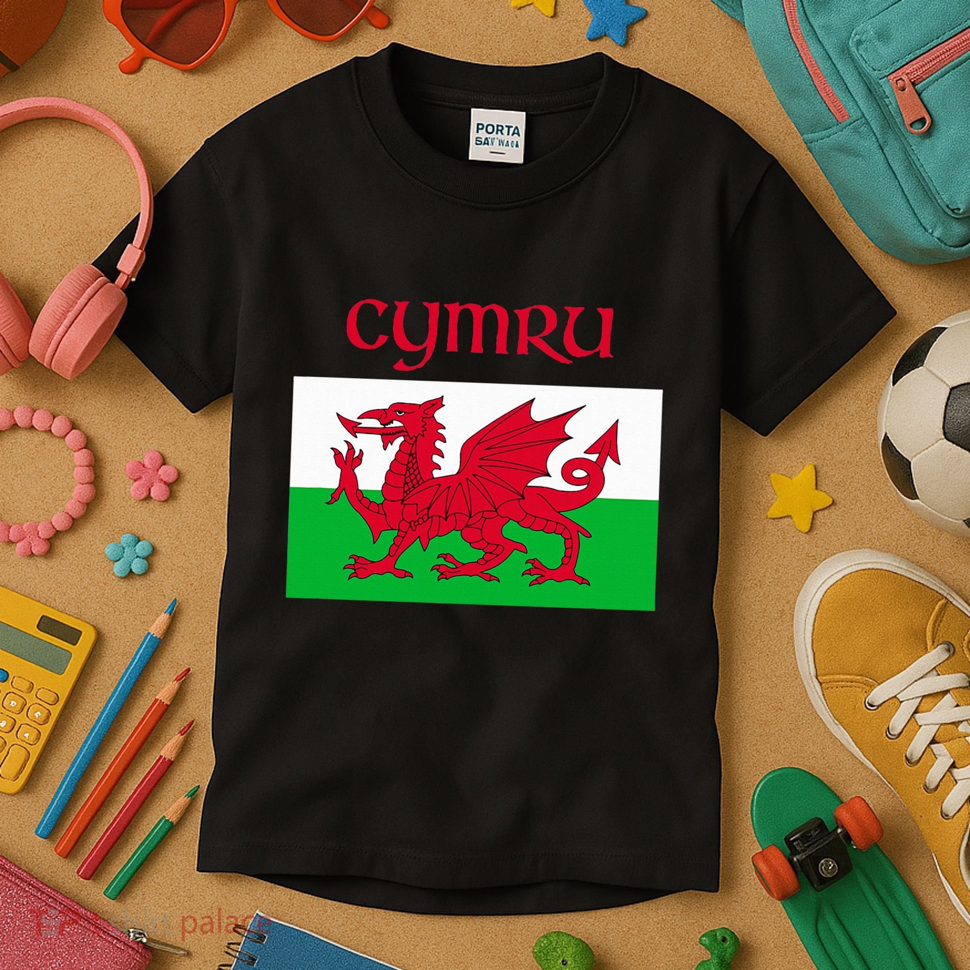 Wales Cymru Welsh Flag Kids T-Shirt