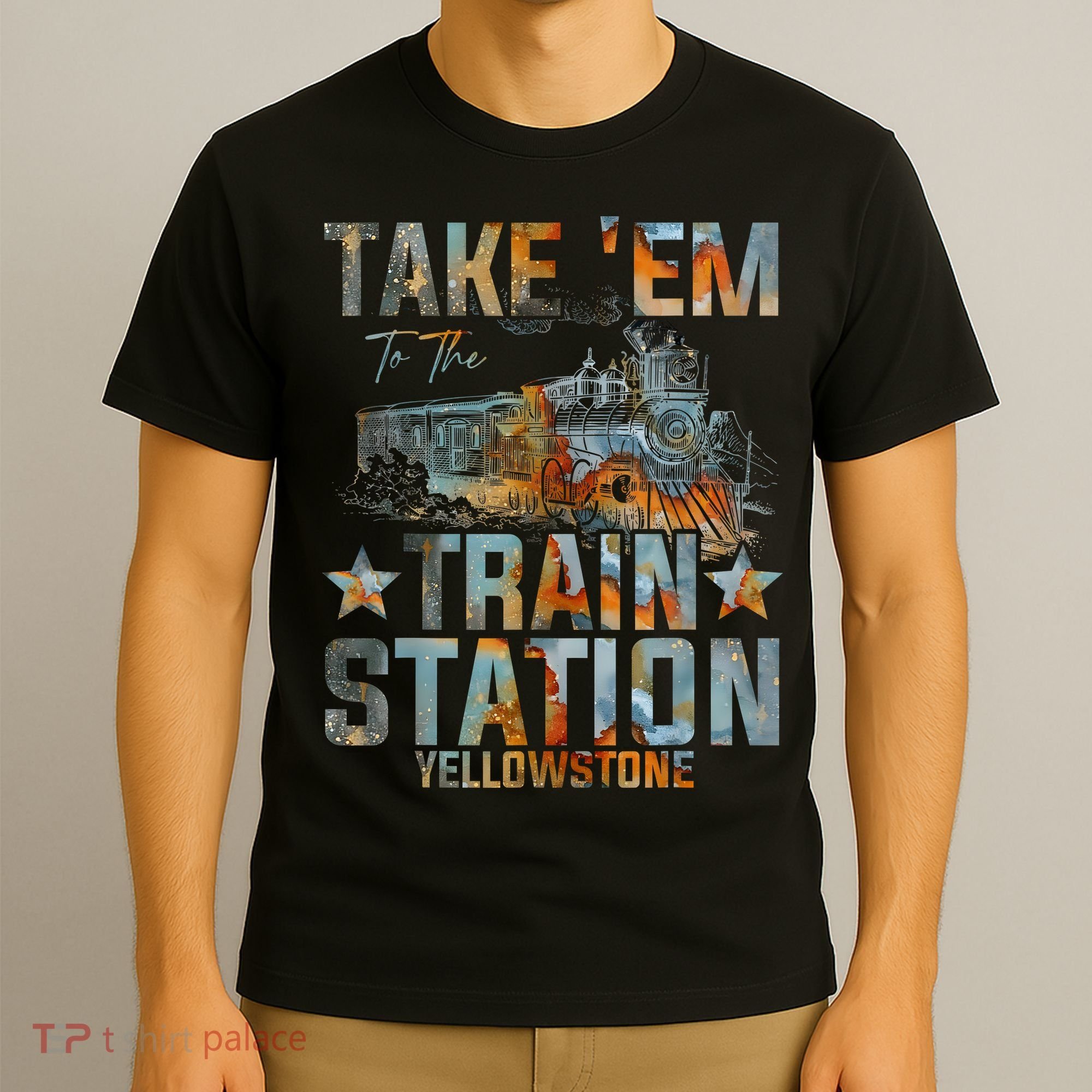 Western Country Yellowstone Take Em To The Train Station T-Shirt