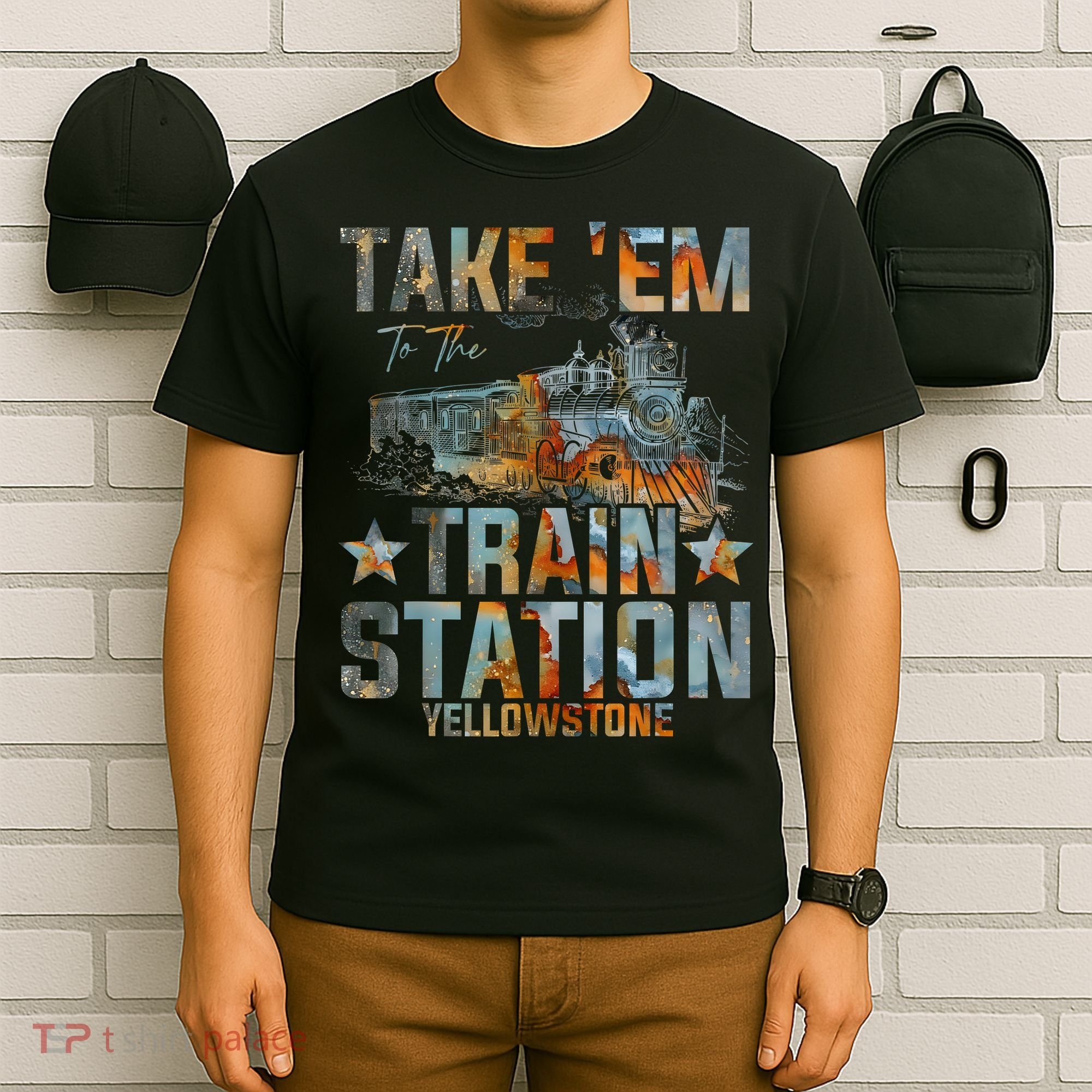 Western Country Yellowstone Take Em To The Train Station T-Shirt