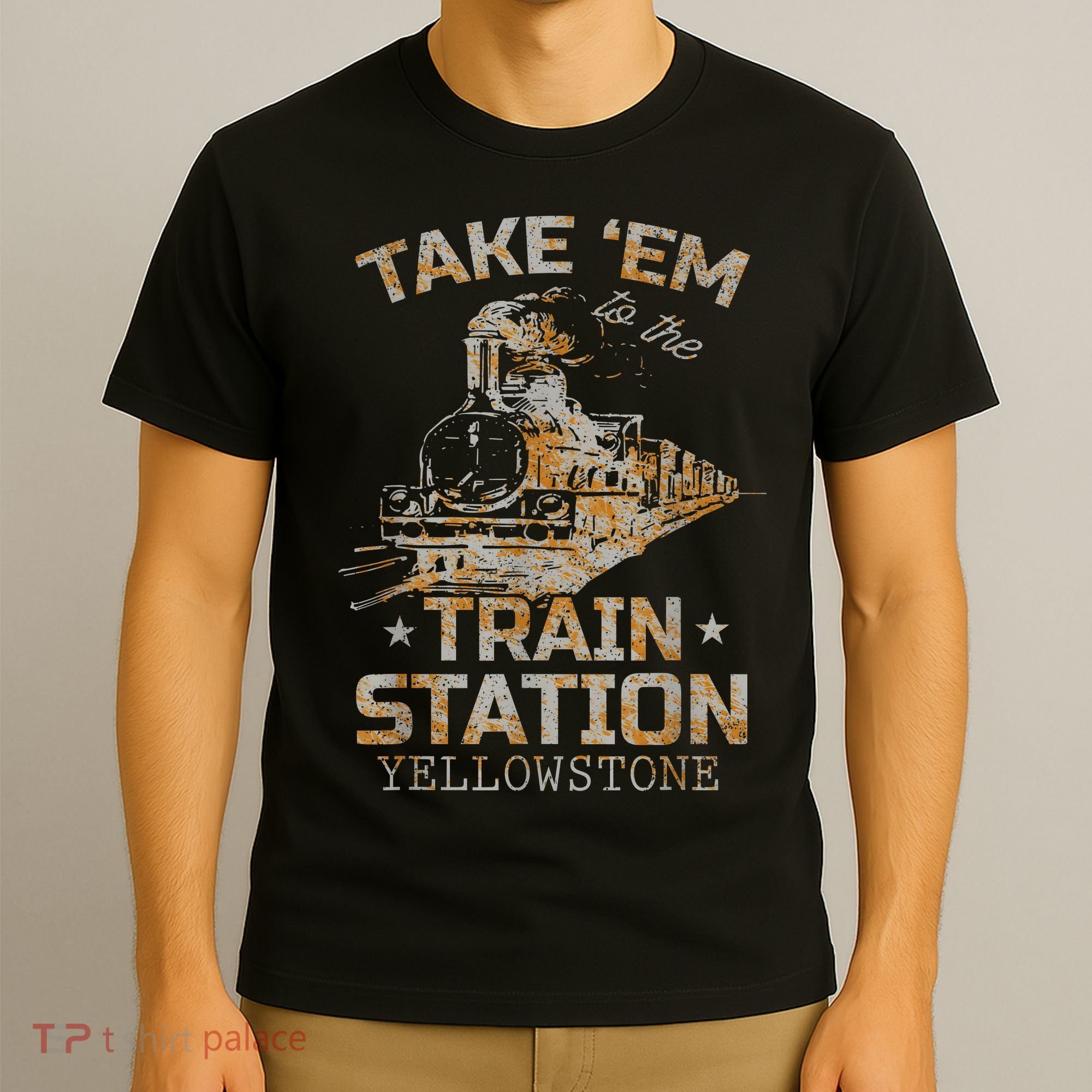 Western Country Yellowstone Take Em To The Train Station T-Shirt