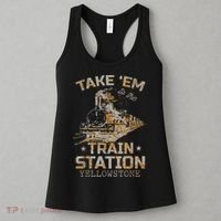 Western Country Yellowstone Take Em To The Train Station Women's Tank Top thumb 3