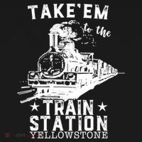 Western Coountry Yellow'stone Take Em To The Train Station Women's Hoodie thumb 2