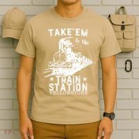 Western Coountry Yellow'stone Take Em To The Train Station T-Shirt thumb 6