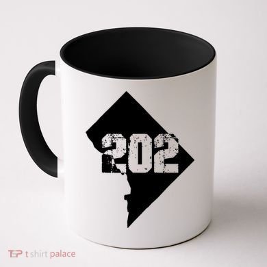 Washington, DC 202 Area Code TShirt Coffee Mug