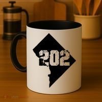 Washington, DC 202 Area Code TShirt Coffee Mug thumb 4