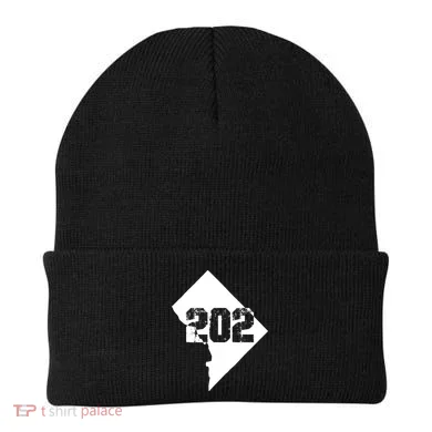 Washington, DC 202 Area Code TShirt Beanie