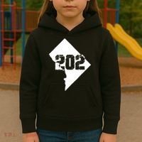 Washington, DC 202 Area Code TShirt Kids Hoodie thumb 3