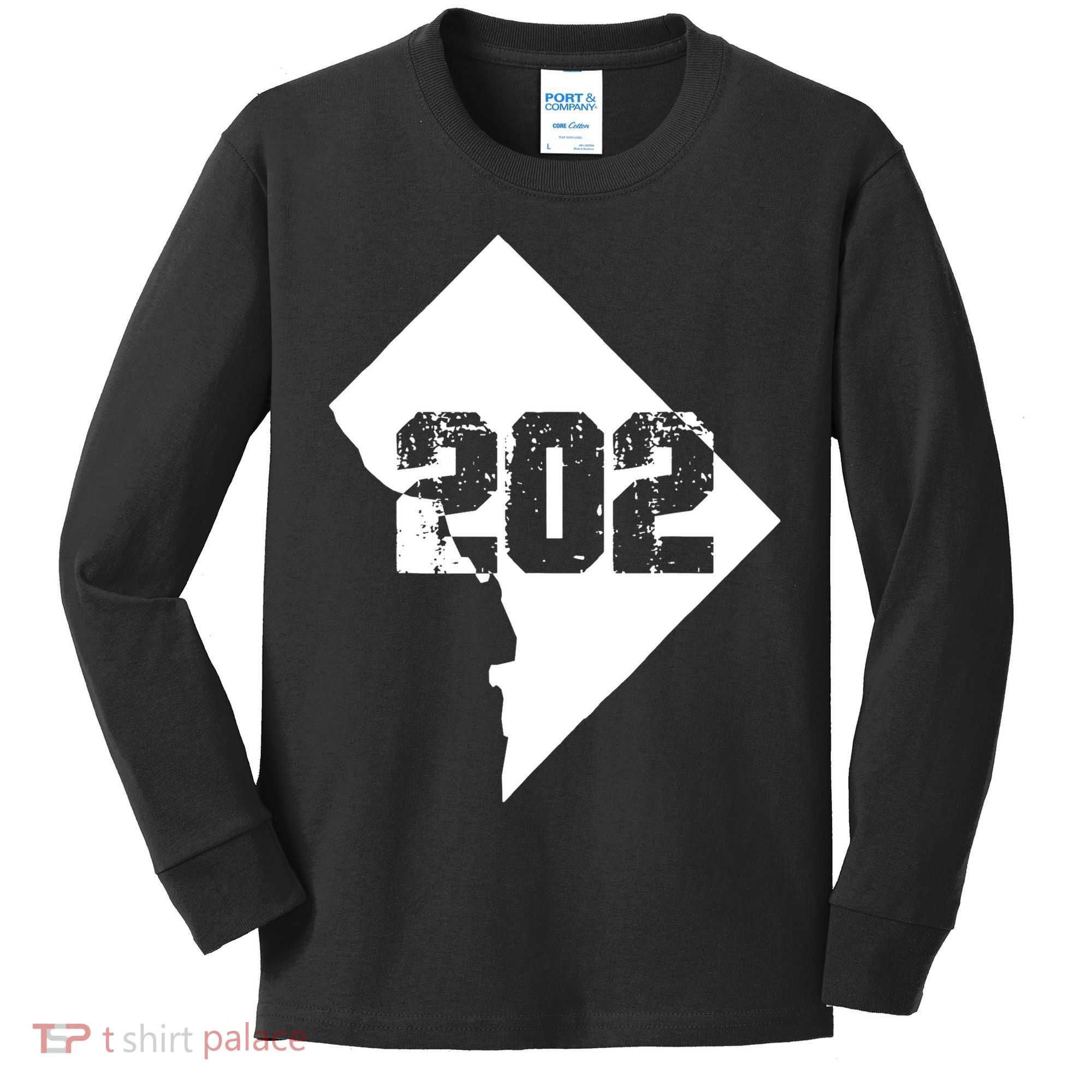 Washington, DC 202 Area Code TShirt Kids Long Sleeve Shirt