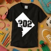 Washington, DC 202 Area Code TShirt Kids T-Shirt thumb 3