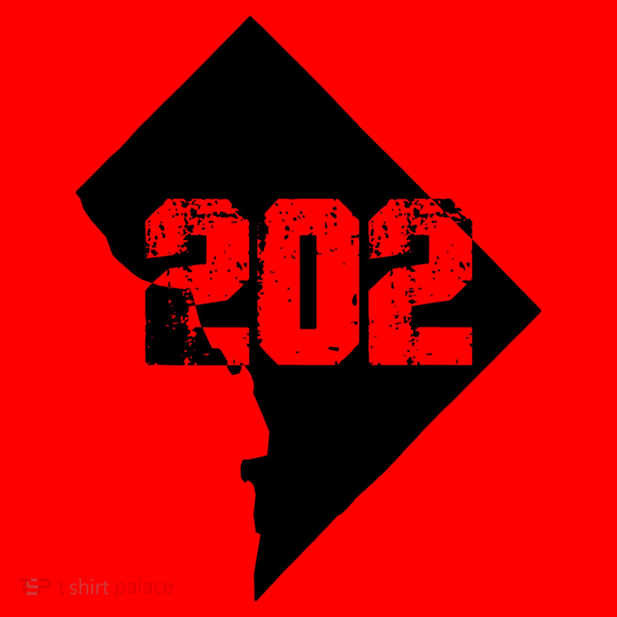 Washington, DC 202 Area Code TShirt Santa Hat