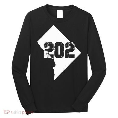 Washington Dc 202 Area Code Long Sleeve Shirt