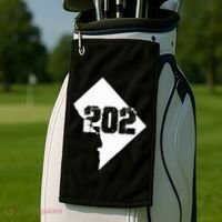 Washington Dc 202 Area Code Golf Towel thumb 2