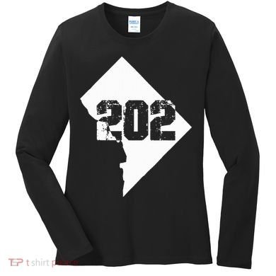Washington Dc 202 Area Code Women's Long Sleeve Shirt