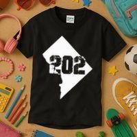 Washington Dc 202 Area Code Kids T-Shirt thumb 3