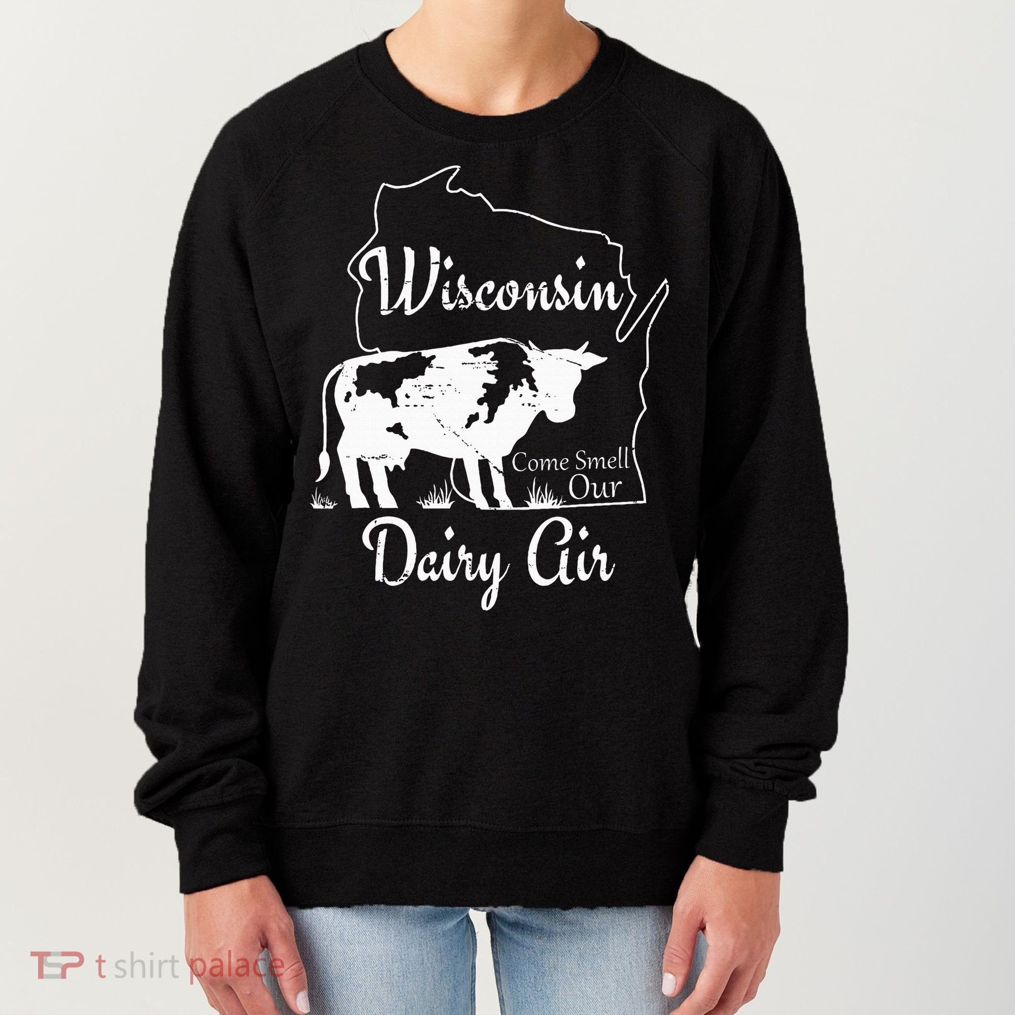 Wisconsin Dairy Air Humor Parody Clothing Women's Sweatshirt