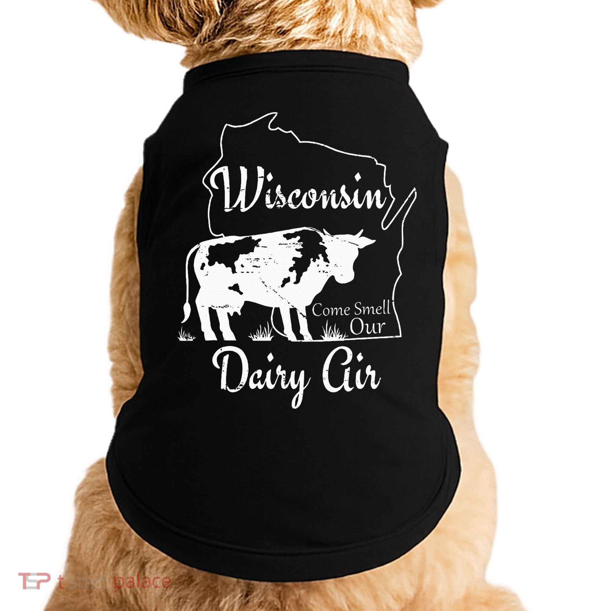 Wisconsin Dairy Air Humor Parody Clothing Doggie Tank