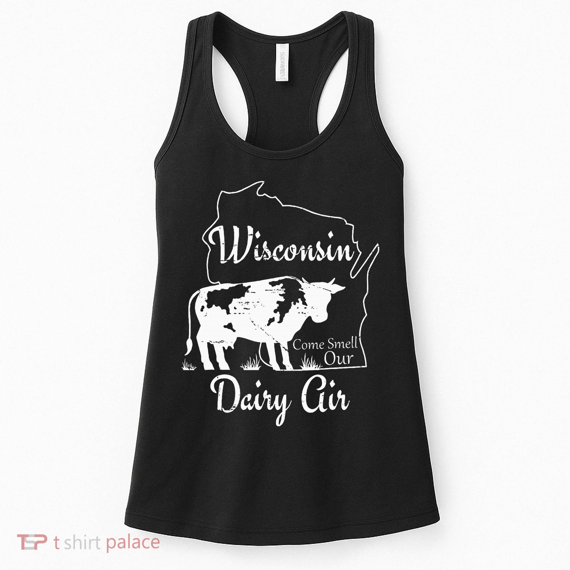 Wisconsin Dairy Air Humor Parody Clothing Women's Tank Top