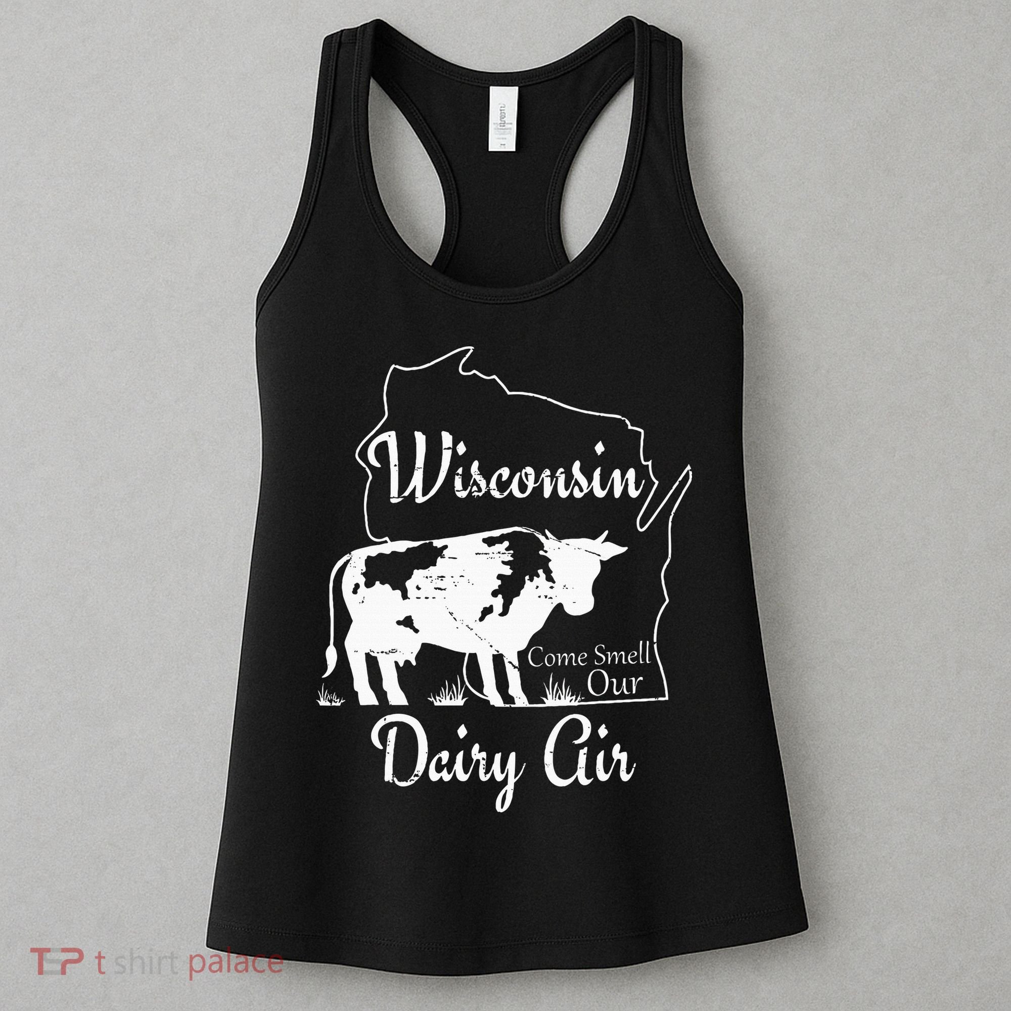 Wisconsin Dairy Air Humor Parody Clothing Women's Tank Top