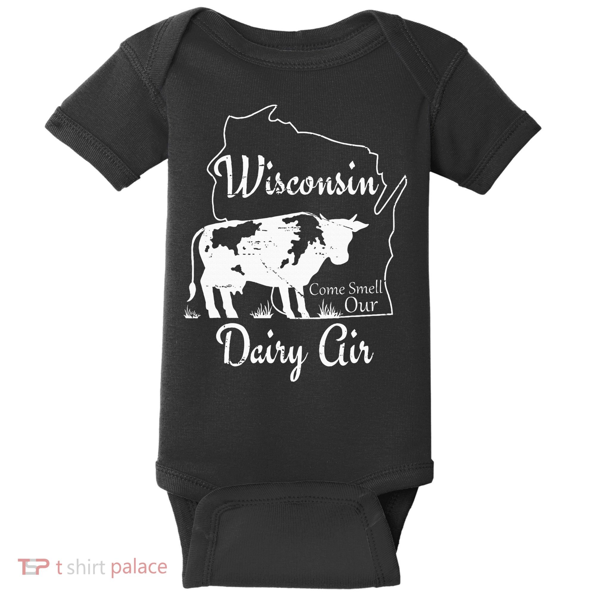 Wisconsin Dairy Air Humor Parody Clothing Baby Bodysuit