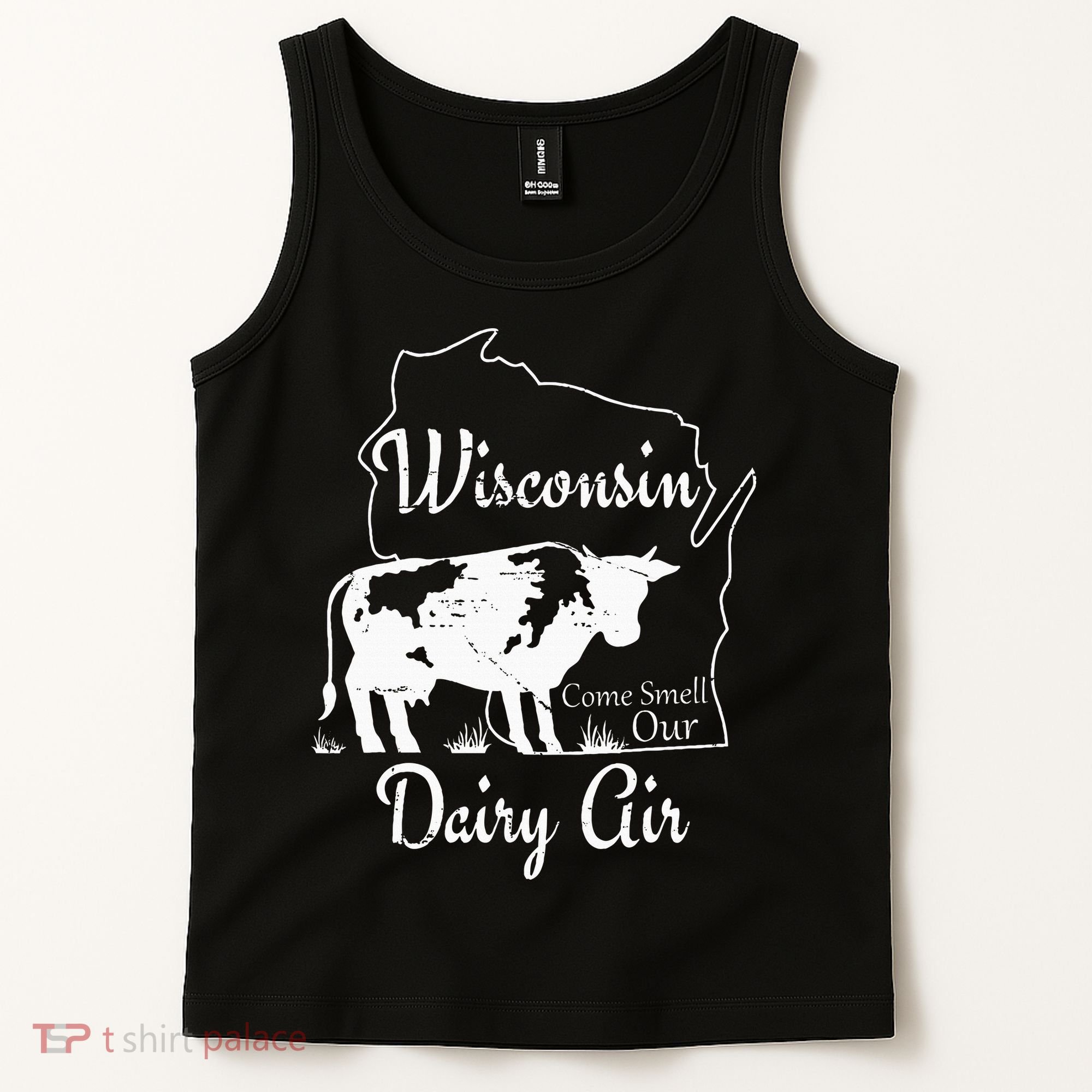Wisconsin Dairy Air Humor Parody Clothing Tank Top
