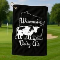 Wisconsin Dairy Air Humor Parody Clothing Golf Towel thumb 1
