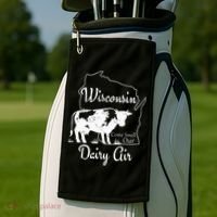 Wisconsin Dairy Air Humor Parody Clothing Golf Towel thumb 2