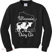 Wisconsin Dairy Air Humor Parody Clothing Kids Sweatshirt thumb 0