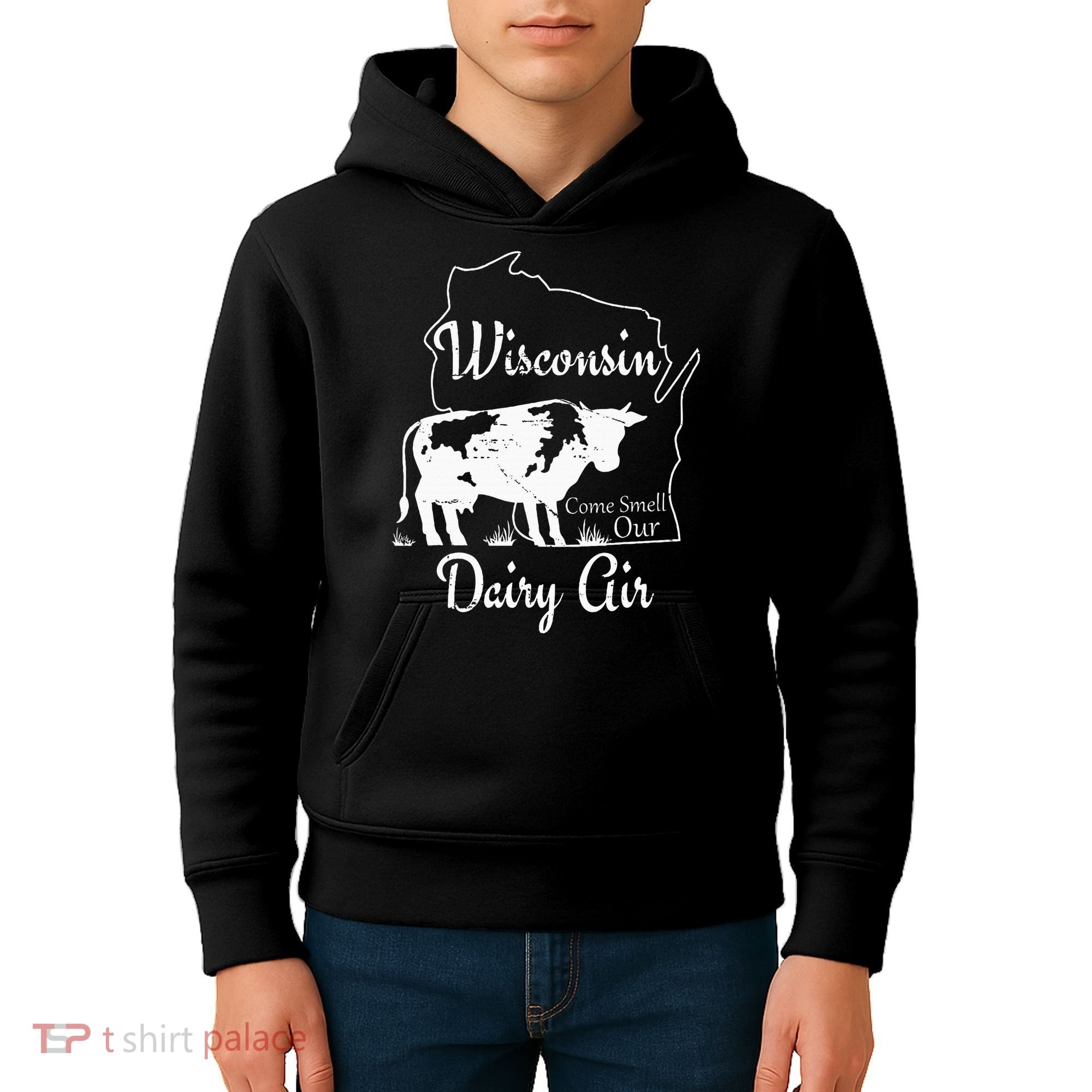 Wisconsin Dairy Air Humor Parody Clothing Kids Hoodie