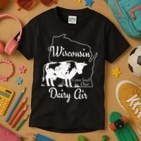 Wisconsin Dairy Air Humor Parody Clothing Kids T-Shirt thumb 3