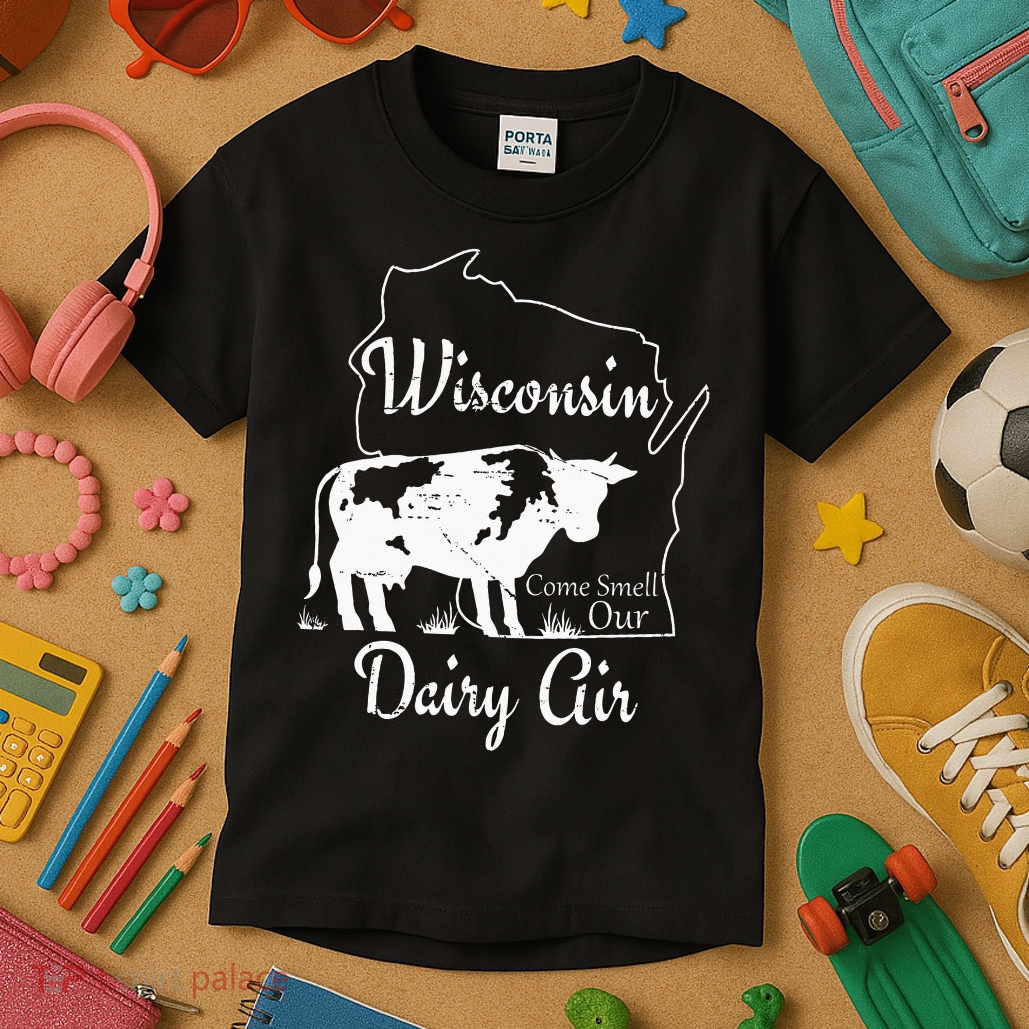Wisconsin Dairy Air Humor Parody Clothing Kids T-Shirt