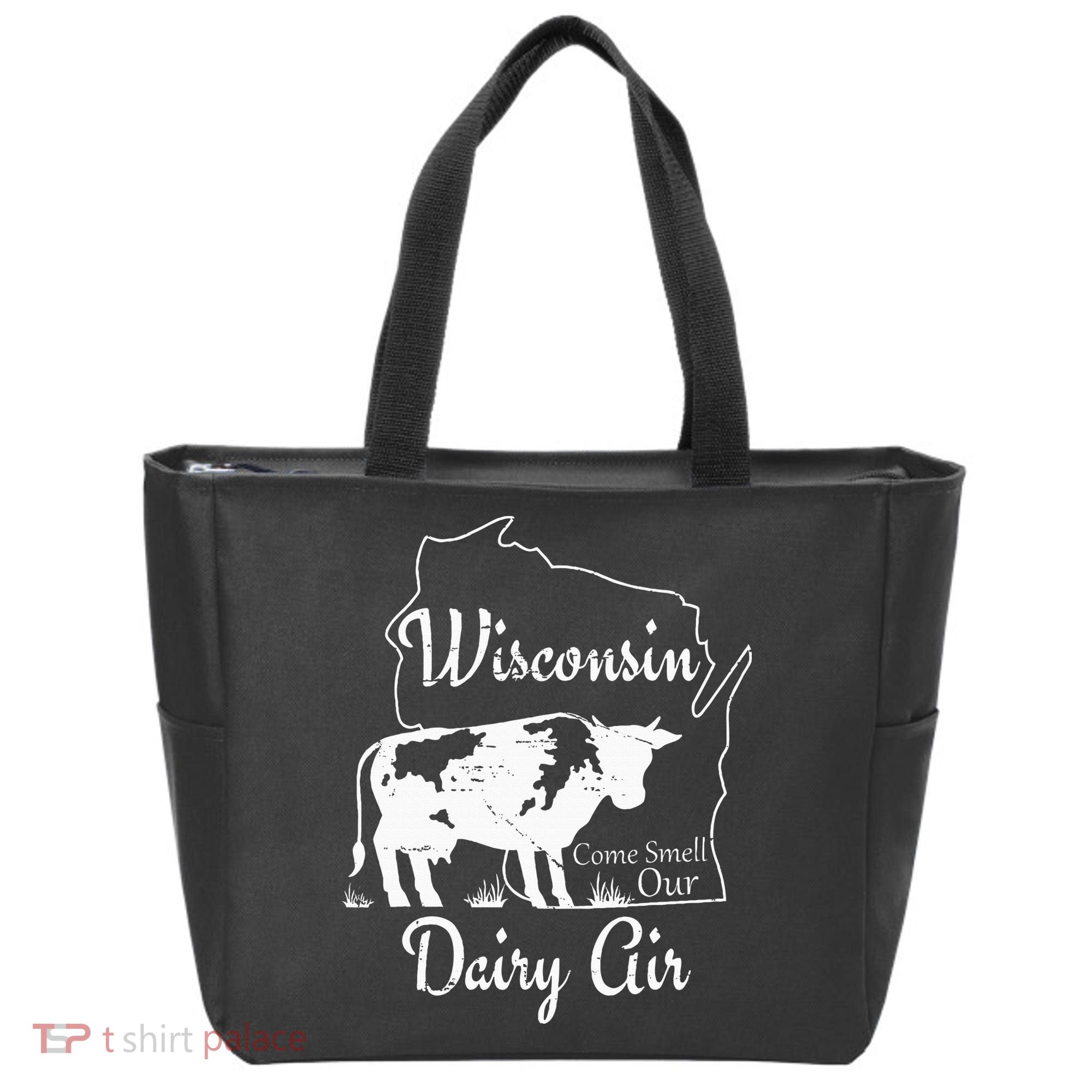Wisconsin Dairy Air Humor Parody Clothing Tote Bag