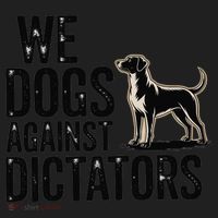 We Dogs Against Dictators Subtle Anti Trump Resist  Protest Golf Towel thumb 3