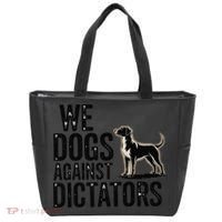 We Dogs Against Dictators Subtle Anti Trump Resist  Protest Tote Bag thumb 0