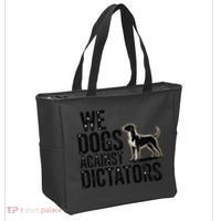 We Dogs Against Dictators Subtle Anti Trump Resist  Protest Tote Bag thumb 2