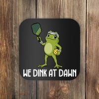 We Dink At Dawn Pickle Ball Coaster thumb 0