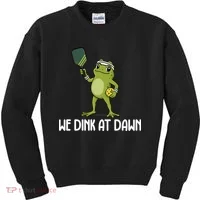 We Dink At Dawn Pickle Ball Kids Sweatshirt thumb 0